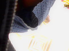 young girl in store headed to church